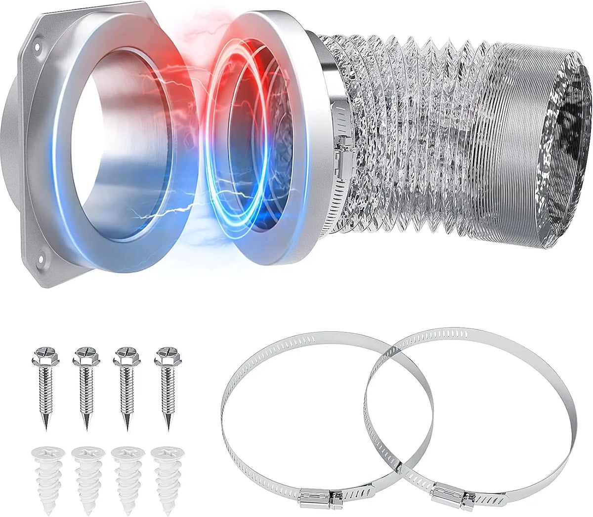 Magnetic Dryer Vent Connector with Foil Duct