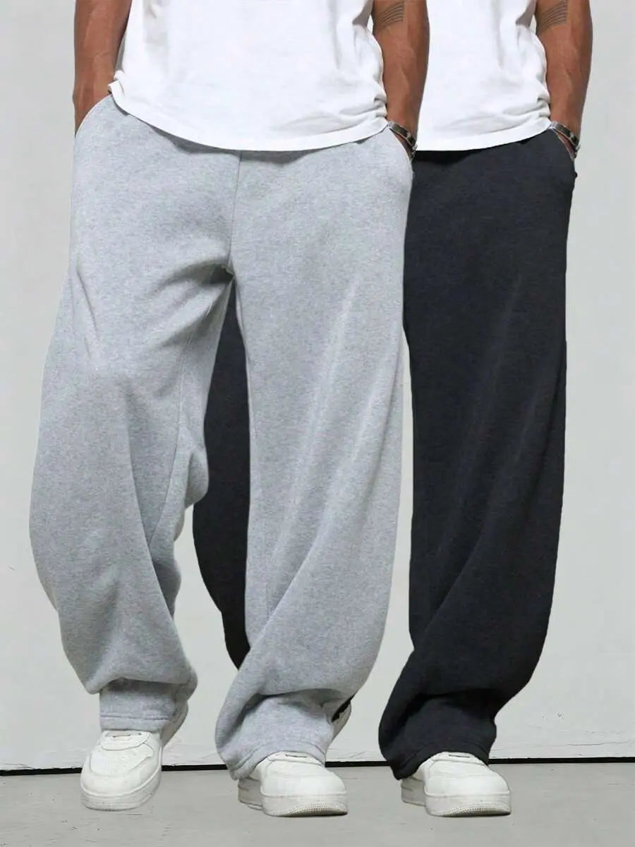 Two Pack Loose Fit Sweatpants in Grey and Black