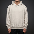 Oatmeal Heather Pullover Hoodie with Kangaroo Pocket