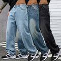 Loose Wide-Leg Denim Jeans in Three Washes