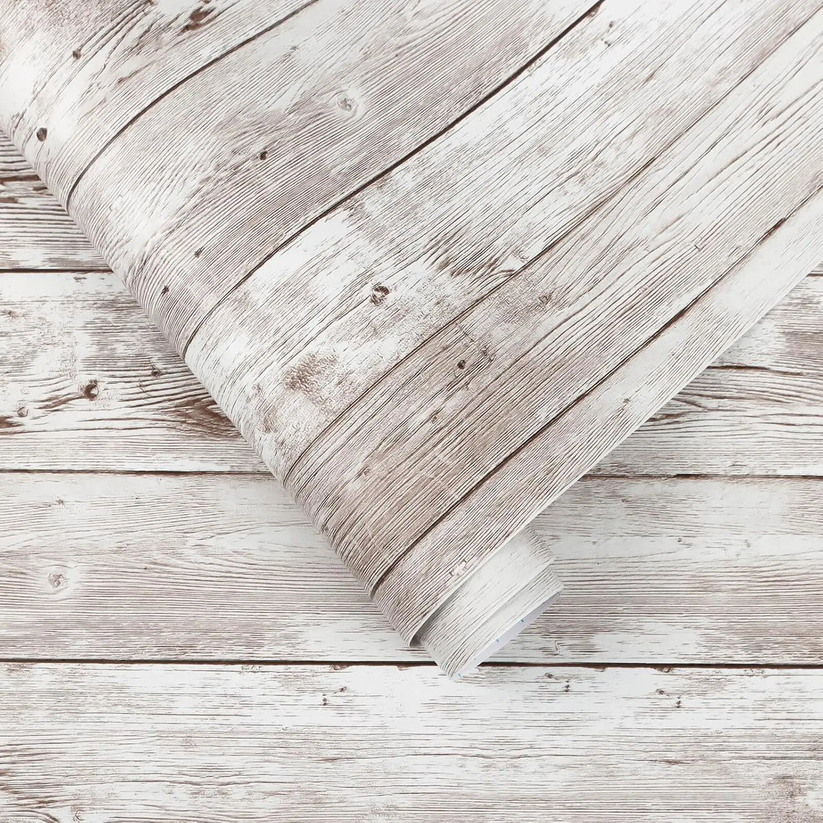 Whitewashed Wood Grain Self-Adhesive Paper Roll