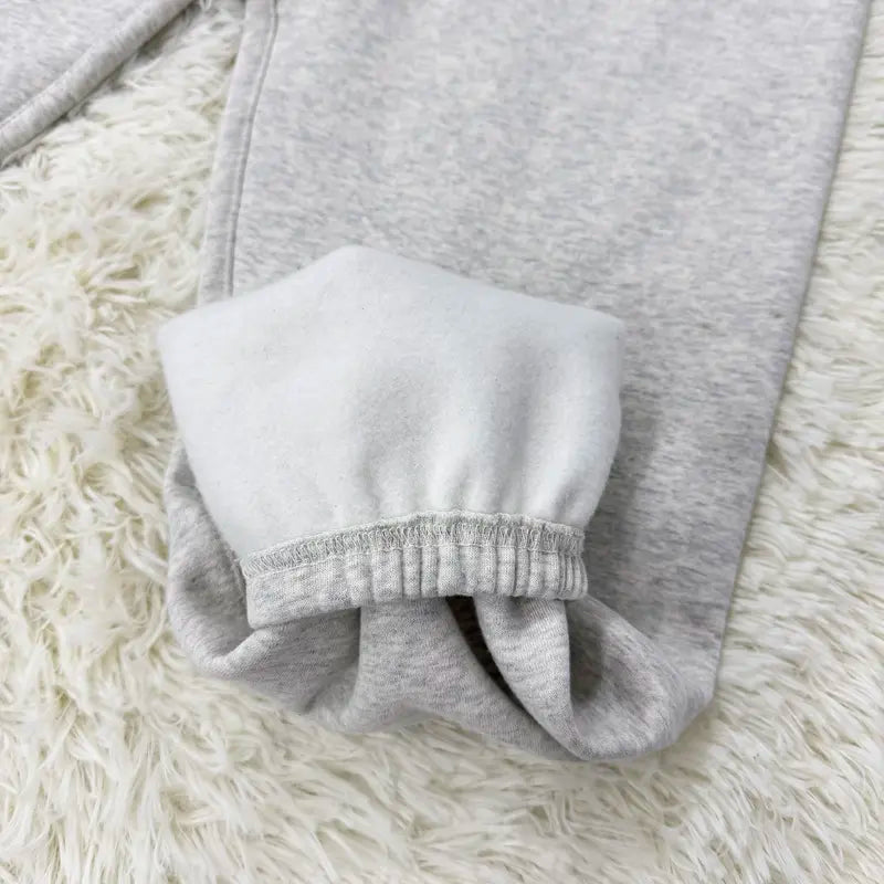 Light Grey Drawstring Fleece Joggers