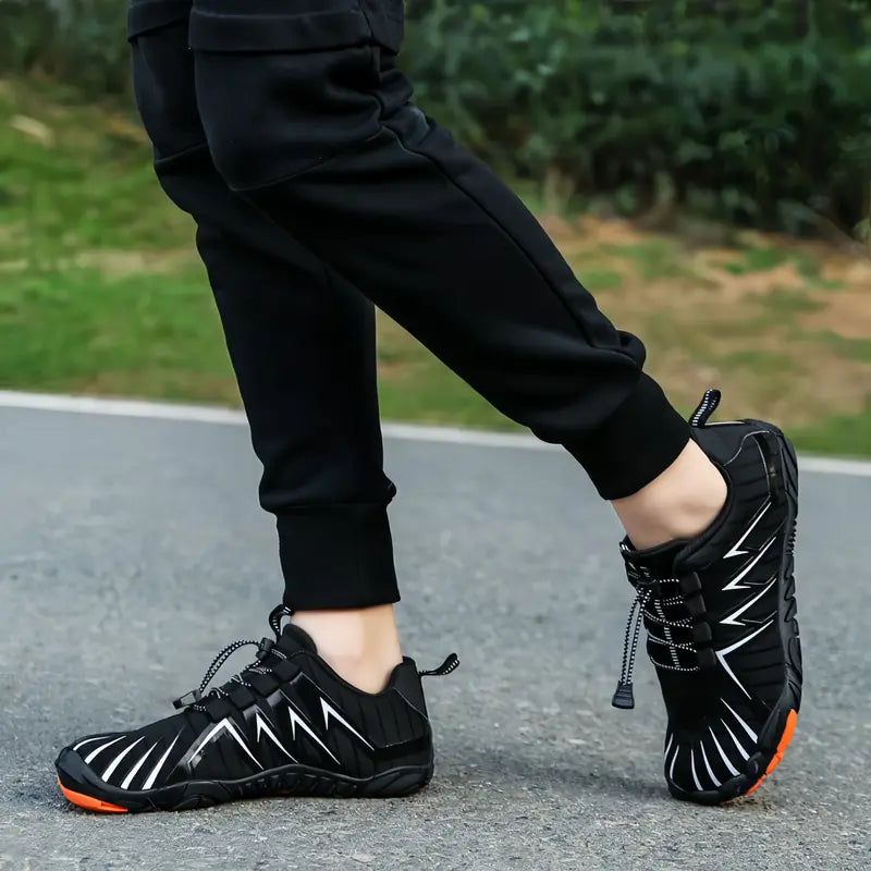 Red Barefoot Water Shoes with Toe Sections