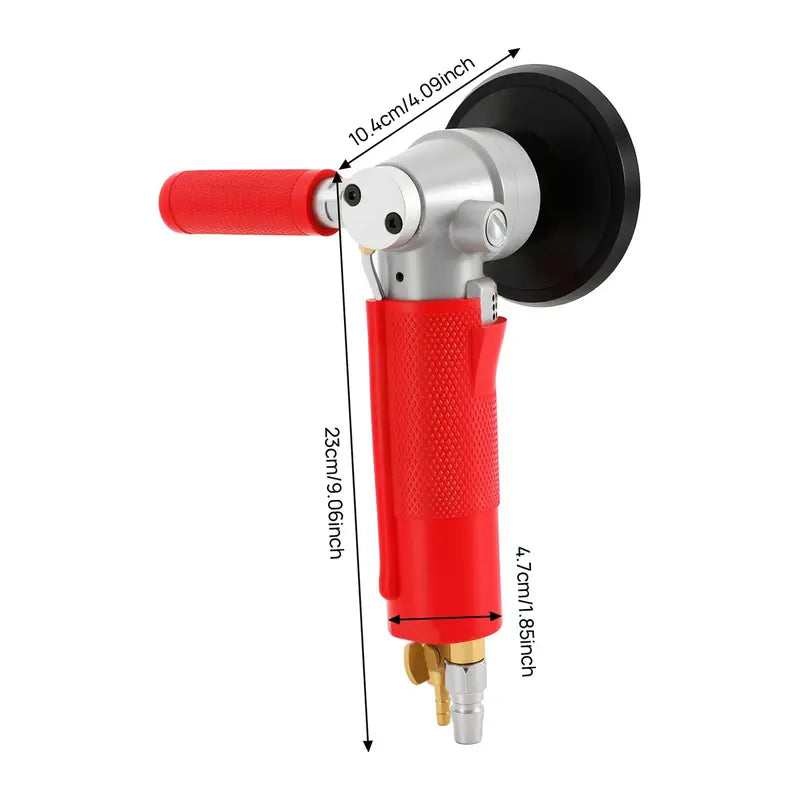 Red Handled Air-Powered Wet Stone Polisher