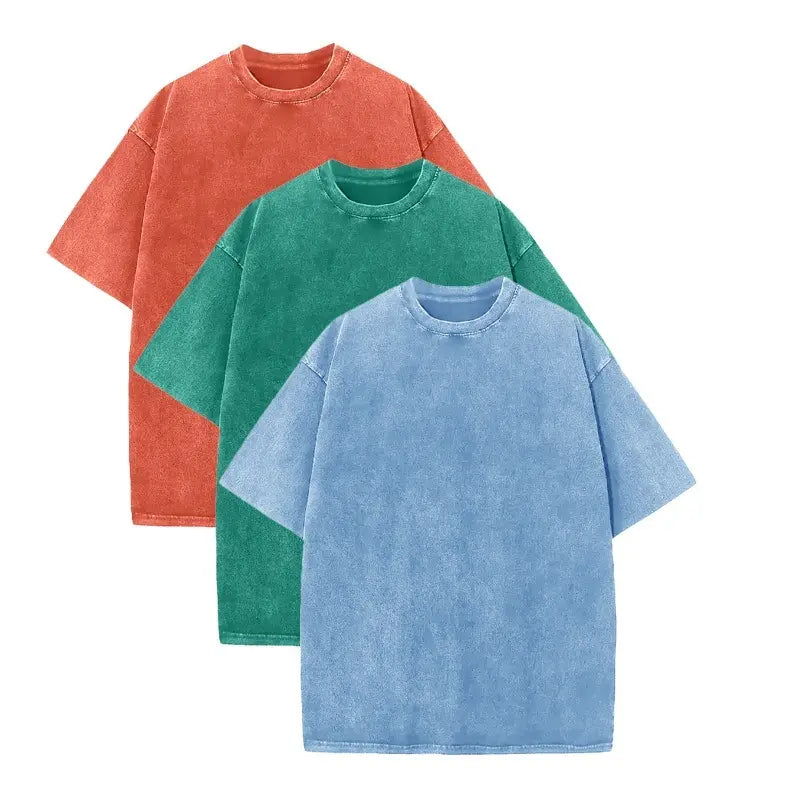 Washed Oversized Cotton Tees in Three Colours