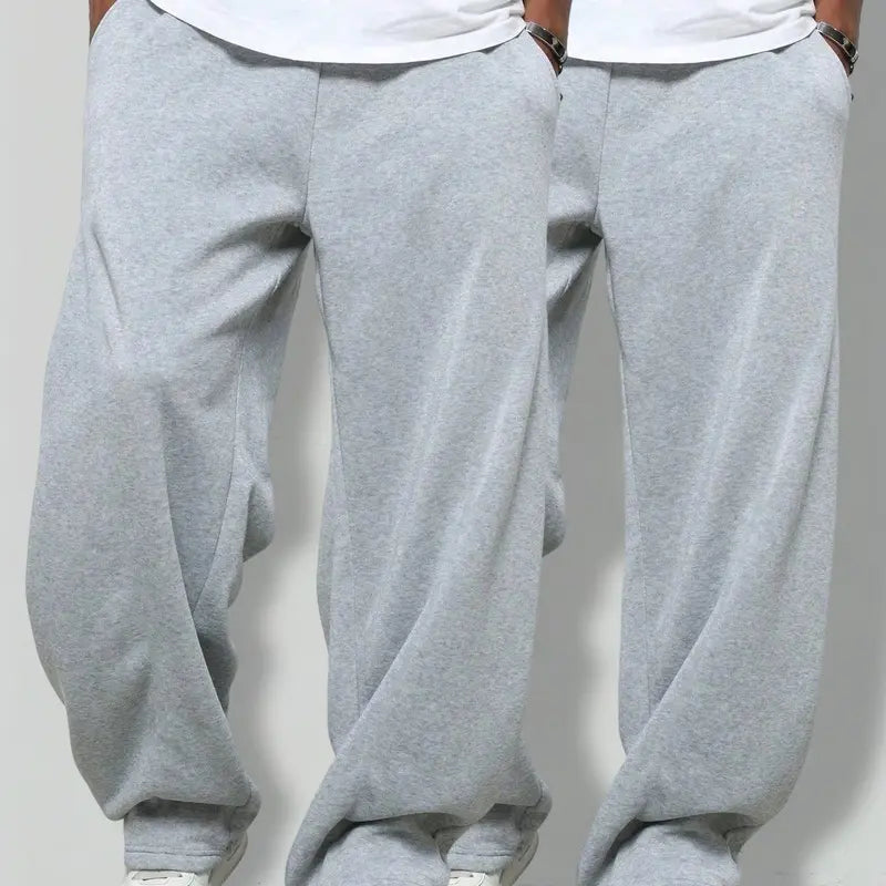 Two Pack Loose Fit Sweatpants in Grey and Black