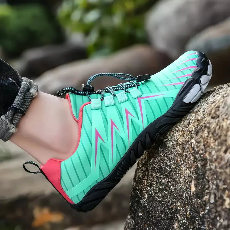 Red Barefoot Water Shoes with Toe Sections