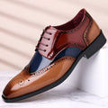 Men's Brogue Oxford Shoes in Tan, Navy and Burgundy