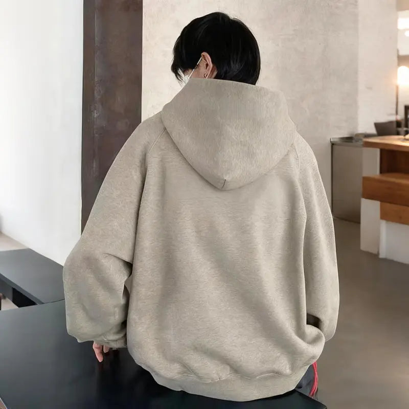 Oatmeal Heather Pullover Hoodie with Kangaroo Pocket