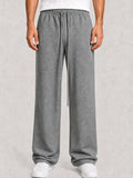 Grey Wide Leg Drawstring Sweatpants