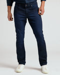 Dark Indigo Straight Leg Five-Pocket Jeans