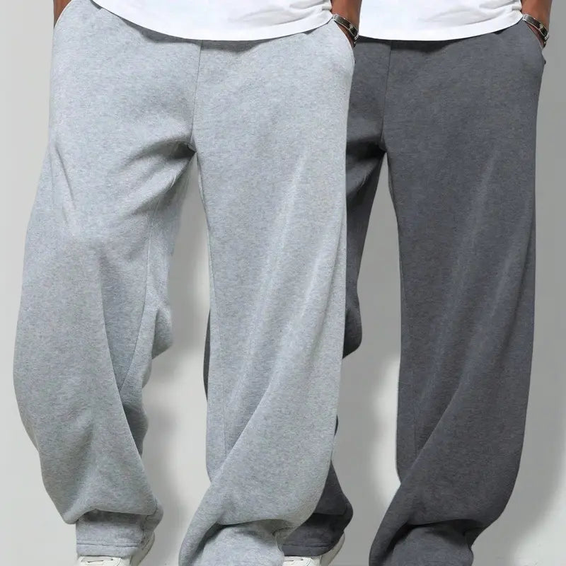 Two Pack Loose Fit Sweatpants in Grey and Black