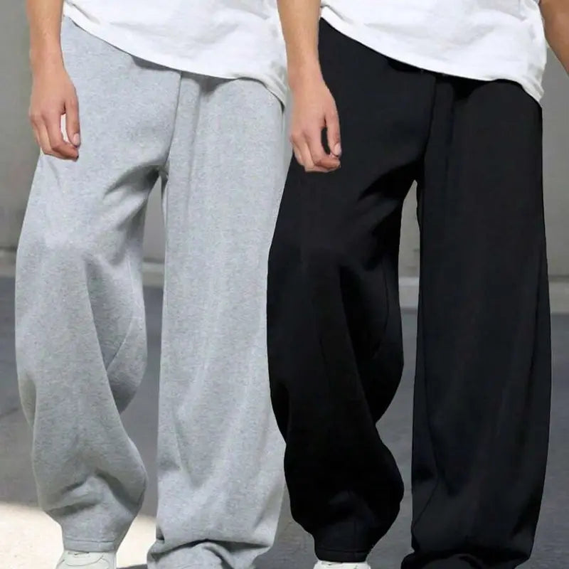 Two Pack Loose Fit Sweatpants in Grey and Black