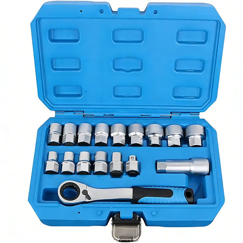 17-Piece Metric Socket Set in Blue Case