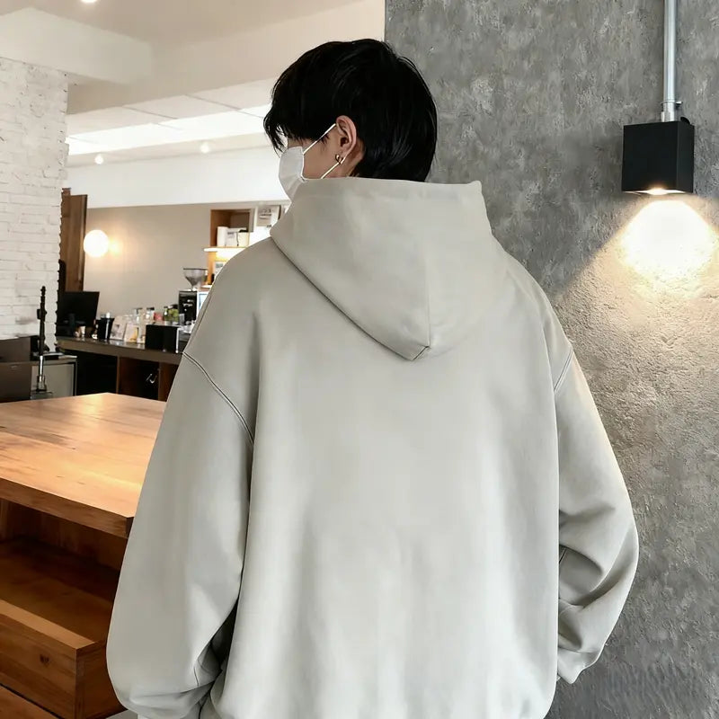 Oatmeal Heather Pullover Hoodie with Kangaroo Pocket